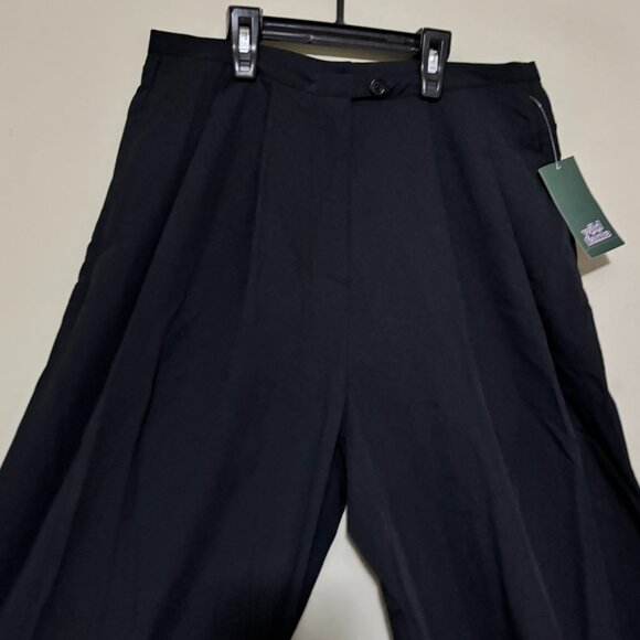Wild Fable Black Wide-Leg Trousers High Waist Pleated Dress Pants – Size Medium - Picture 4 of 6